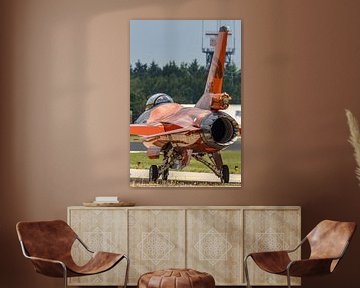 KLu F-16 Solo Display Team 2013 with the Orange Lion. by Jaap van den Berg