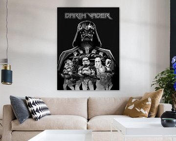 Darth Vader in zwart en wit Wpap-stijl van Yusuf Dedi Wijaya