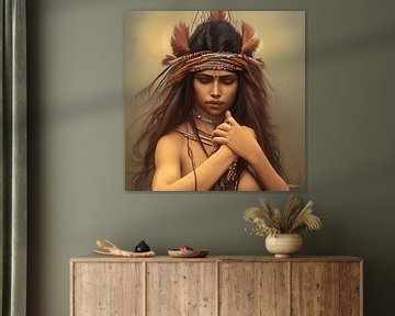 indianen meisje van Gelissen Artworks