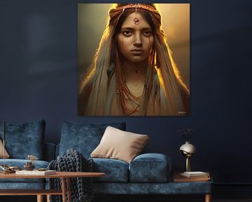 indianen meisje van Gelissen Artworks