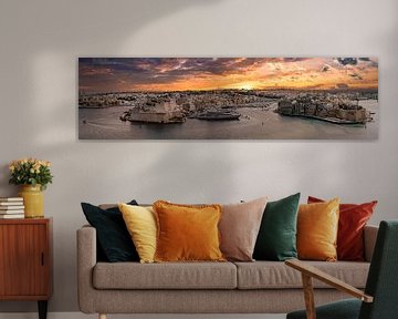 Kalkara Malta at sunset by Dieter Walther