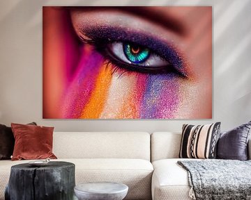 kleurrijke vrouw oogmake-up, kunstillustratie 02 van Animaflora PicsStock