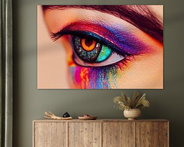 kleurrijke vrouw oog make-up, kunst illustratie 03 van Animaflora PicsStock
