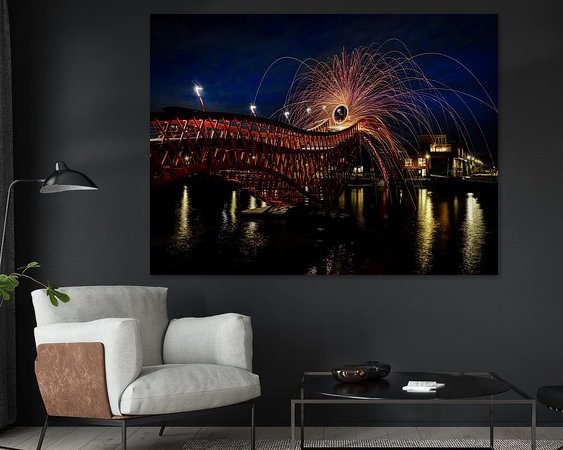 Voorbeeld van het werk in een kamer