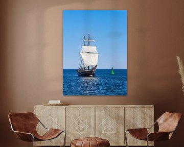 Sailing ship on the Baltic Sea during the Hanse Sail in Rostock