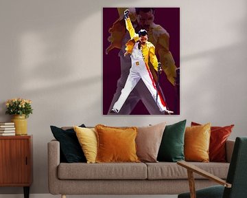 Freddie Mercury Kunst Retro von Artkreator