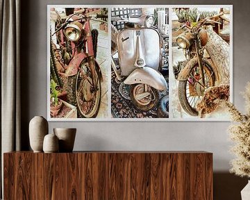 Alternatieve toepassingen voor oude motorfietsen Collage van Dorothy Berry-Lound