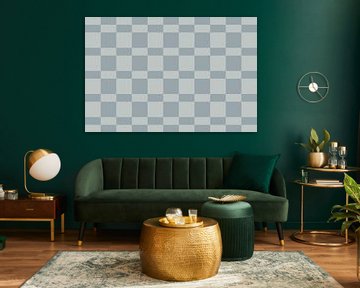 Dambordpatroon. Moderne abstracte minimalistische geometrische vormen in blauw en grijs 27 van Dina Dankers