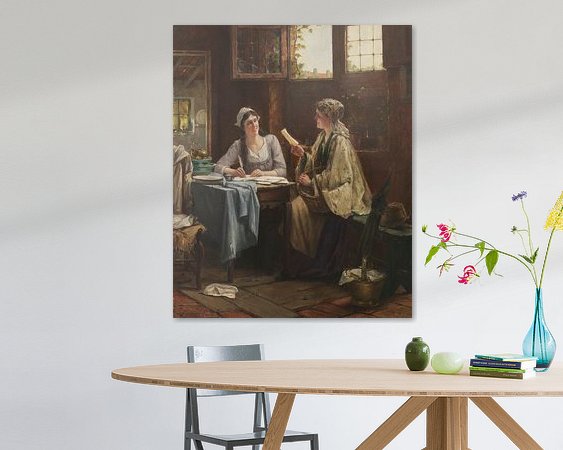 Voorbeeld van het werk in een kamer