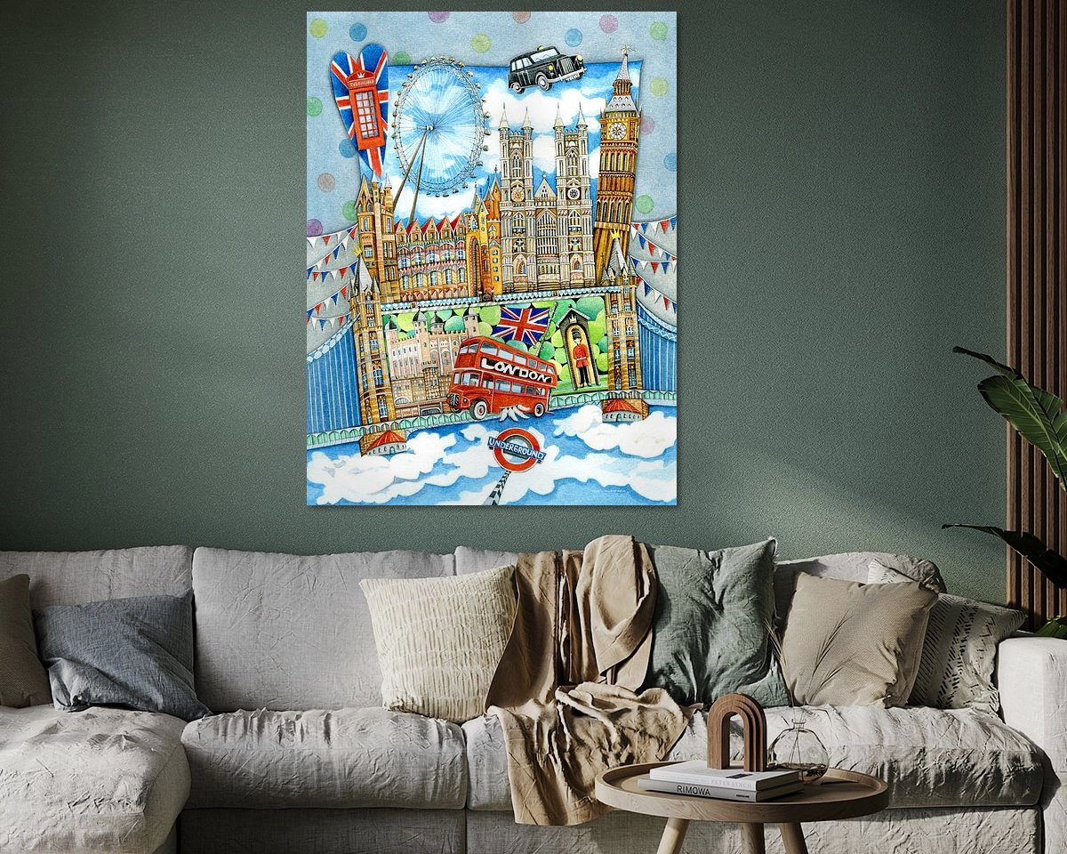 Voorbeeld van het werk in een kamer