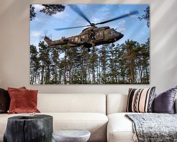 Eurocopter Cougar AS 532U2 Helicopter (Fastrope) by Nick Boersma