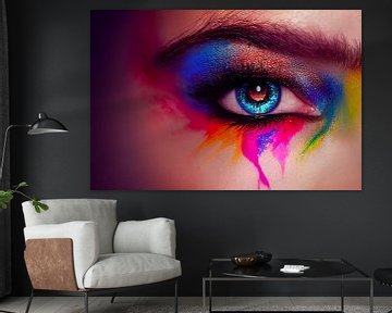 kleurrijke vrouw oog make-up illustratie van Animaflora PicsStock