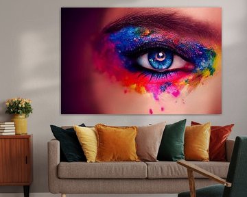 kleurrijke vrouw oog make-up illustratie 01 van Animaflora PicsStock
