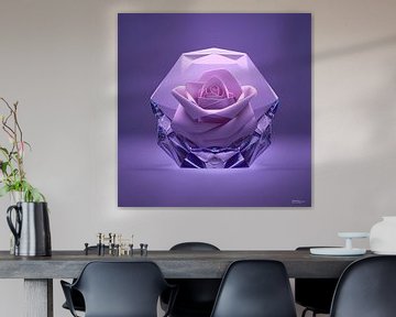 rose en cristal sur Gelissen Artworks