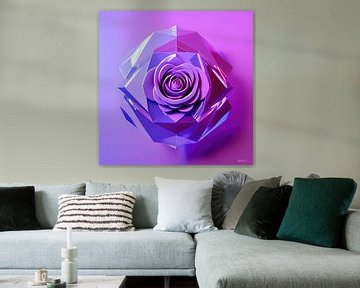 rose en cristal sur Gelissen Artworks