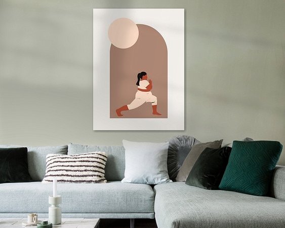 Voorbeeld van het werk in een kamer