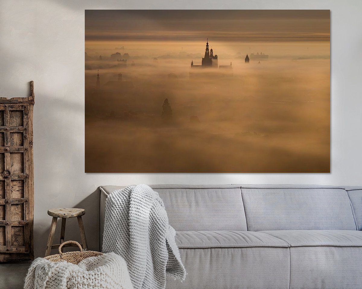 Voorbeeld van het werk in een kamer