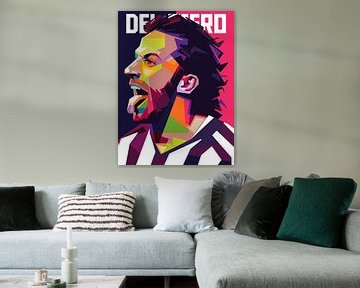Del Piero in Popart-Wpap stijl van Yusuf Dedi Wijaya