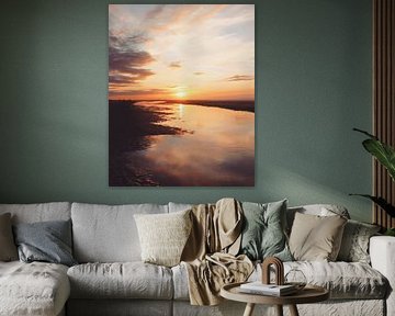 Coucher de soleil sur la plage de Vlieland