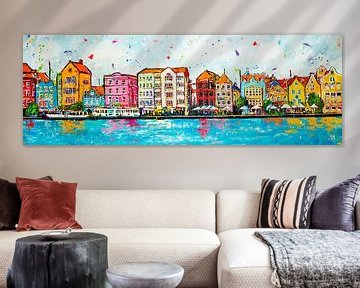 Trade quay at day Curaçao by Happy Paintings
