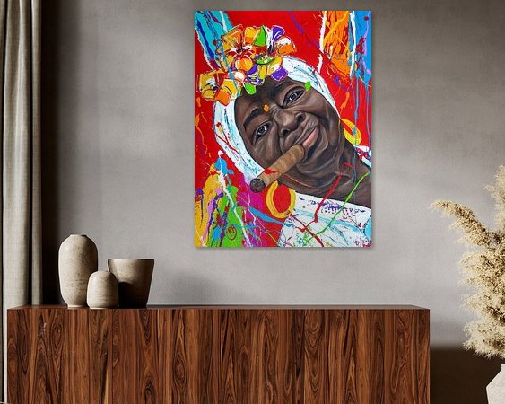 Voorbeeld van het werk in een kamer