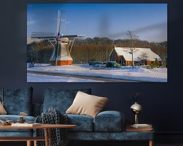 Winter en sneeuw bij de Fraeylemamolen van Henk Meijer Photography