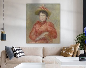 Jonge vrouw in rode jurk, Pierre-Auguste Renoir