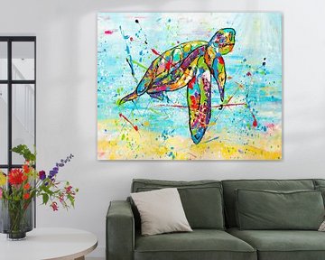 Cheerful turtle by Happy Paintings