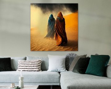 Frauen in einer Wüste von Carla van Zomeren