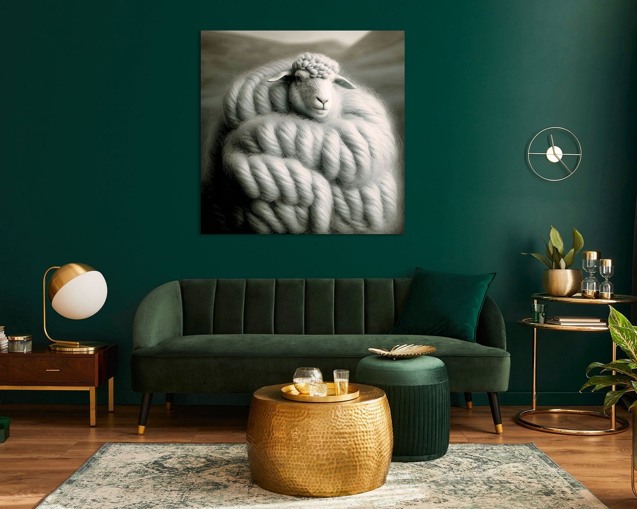 Voorbeeld van het werk in een kamer