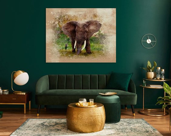 Voorbeeld van het werk in een kamer