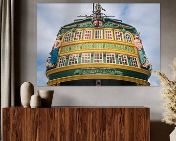 De spiegel van het VOC schip de Amsterdam van Sven Wildschut