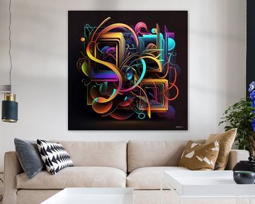 abstract neon art by Gelissen Artworks