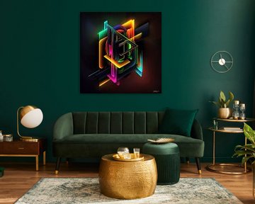 abstract neon art van Gelissen Artworks