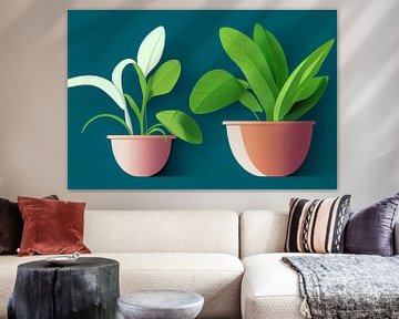 Set avec illustration de motifs de plantes sur Animaflora PicsStock