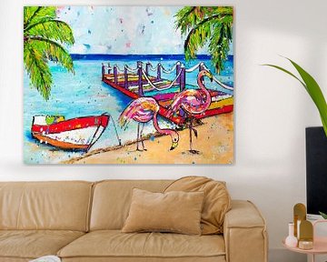 Kokomo beach Curaçao by Happy Paintings