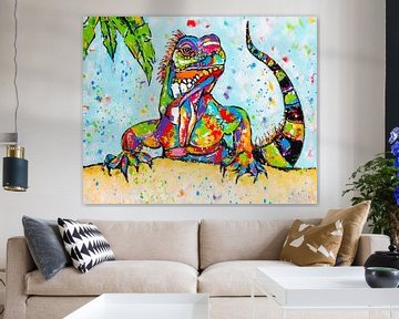 Proud iguana by Happy Paintings