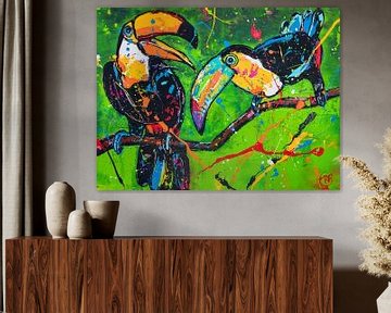 Joyeux toucans sur Happy Paintings