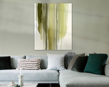 Abstract in olijf groen van Bert Nijholt
