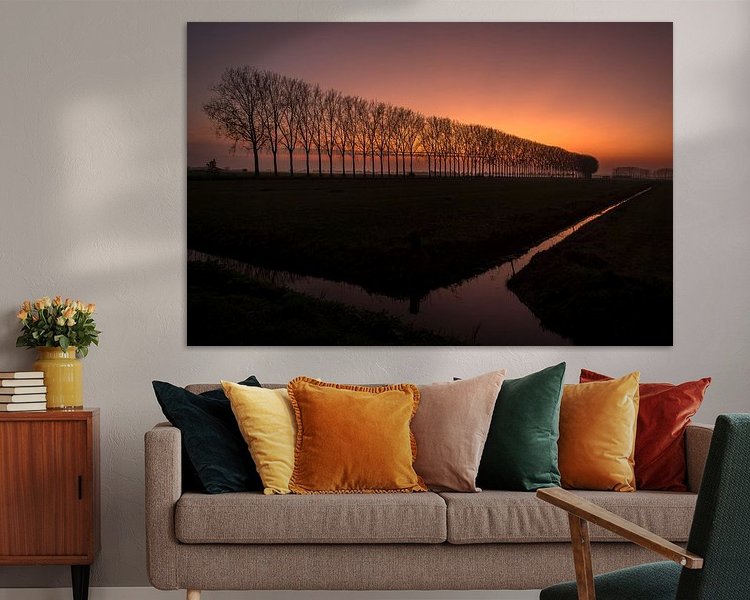 Voorbeeld van het werk in een kamer