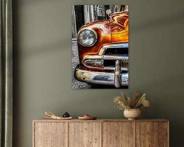 Vintage car in gold by Dieter Walther