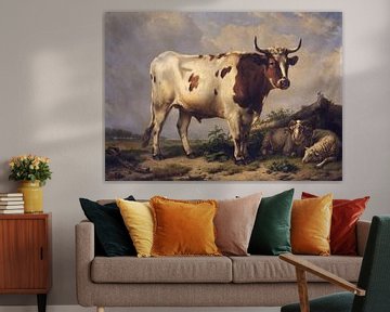 Stier, Eugène Verboeckhoven, 1847 van Atelier Liesjes