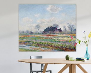 Tulpenvelden van Claude Monet in Sassenheim (1886) van Frank Zuidam