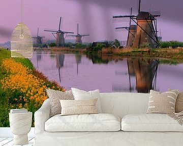 Zonsopkomst bij de Kinderdijk