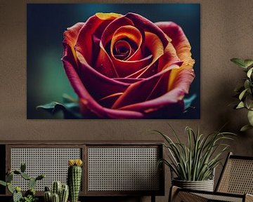Illustration de la rose de l'amour sur Animaflora PicsStock