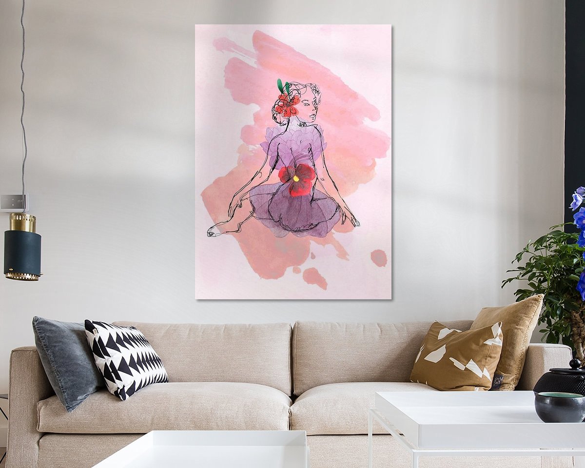 Voorbeeld van het werk in een kamer