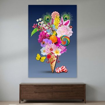 Eiswaffel mit Blumen von Postergirls