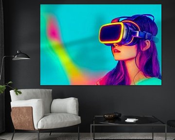 Frau mit VR-Brille, Illustration 01 von Animaflora PicsStock
