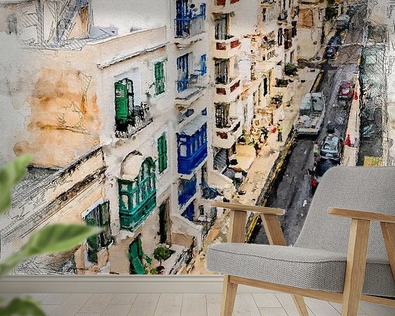 Voorbeeld van het werk in een kamer
