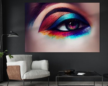 Augen einer Frau mit Farbe bemalt Illustration von Animaflora PicsStock